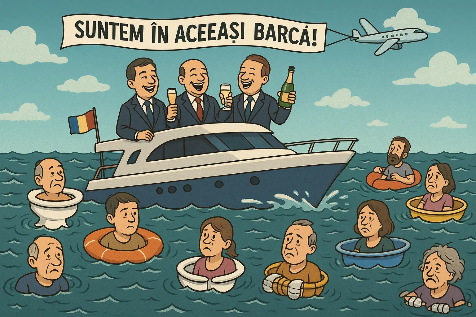 Toți în aceeași barcă? Politicienii navighează în iahturi, românii în ligheane